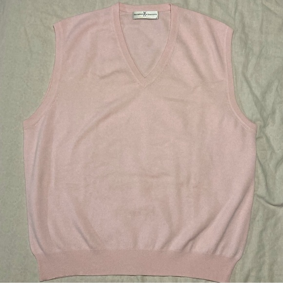 Fairway & Greene 100% Cashmere Pink Sweater Vest - Picture 1 of 9